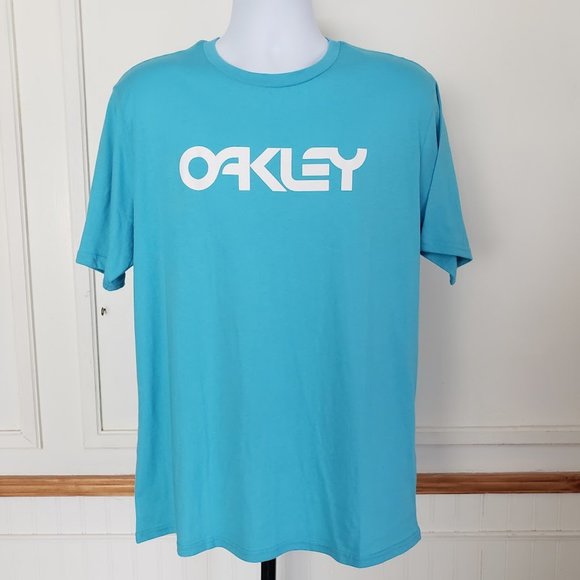 Oakley Mens Shirt XL Mark II Blue Graphic Print Tee Regular Fit Short Sleeve NEW - Picture 9 of 9